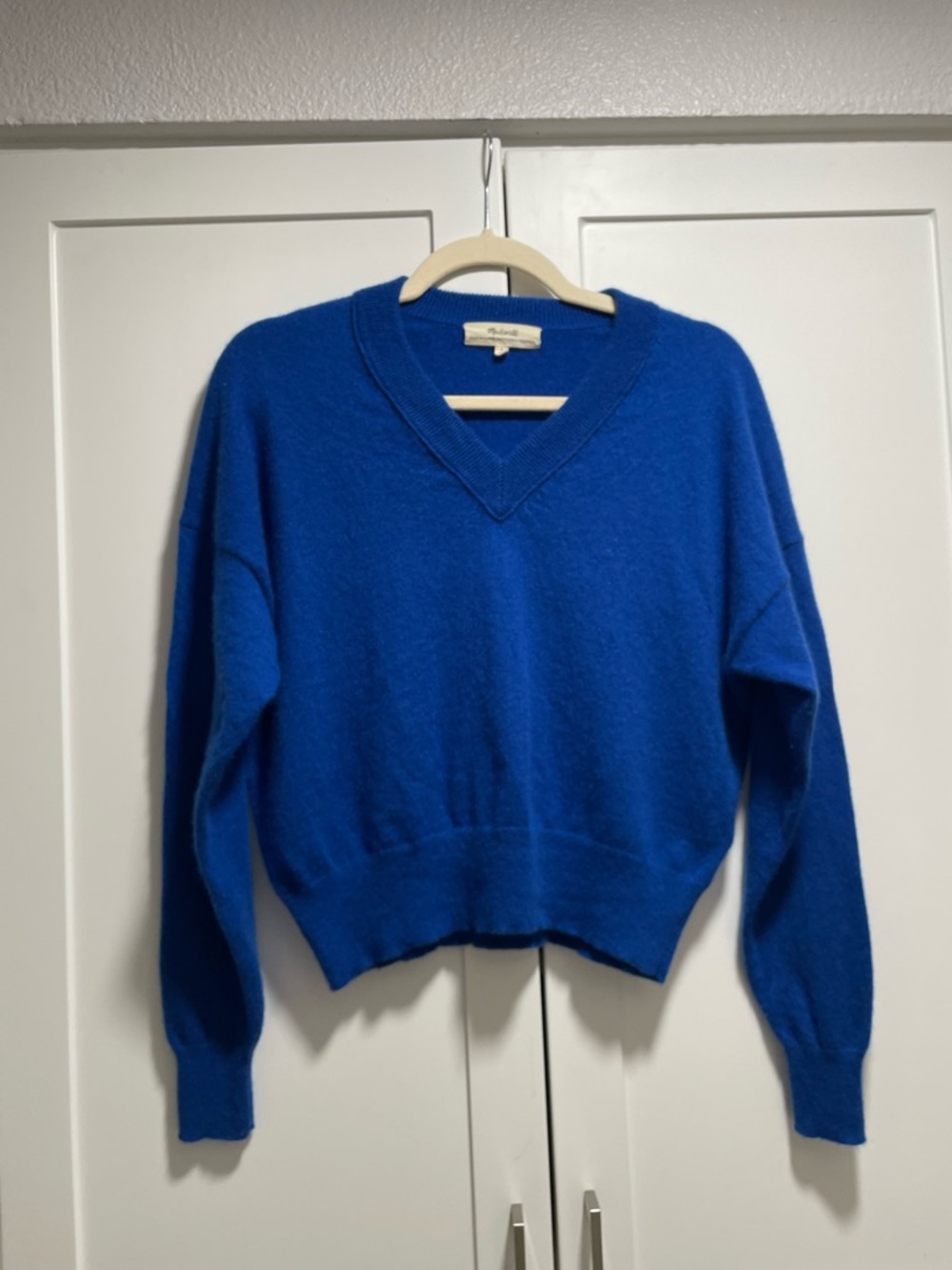 Madewell (Re)sponsible Cashmere V-Neck Sweater Noble Electric Blue